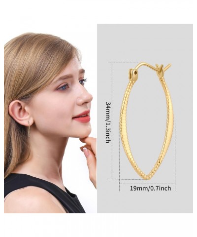 Gold Hoop Earrings Glod Oval Hoop Earrings 14k Gold Hoop Earrings $8.09 Earrings