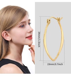 Gold Hoop Earrings Glod Oval Hoop Earrings 14k Gold Hoop Earrings $8.09 Earrings