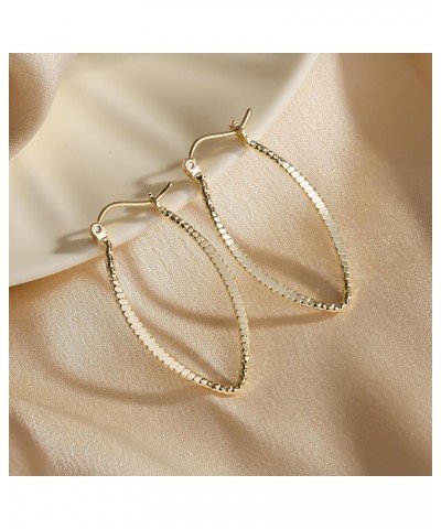 Gold Hoop Earrings Glod Oval Hoop Earrings 14k Gold Hoop Earrings $8.09 Earrings