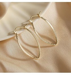 Gold Hoop Earrings Glod Oval Hoop Earrings 14k Gold Hoop Earrings $8.09 Earrings