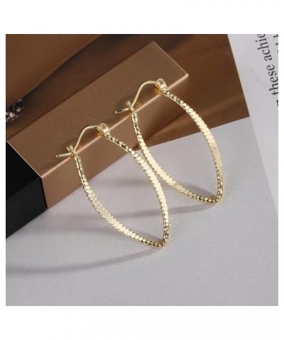 Gold Hoop Earrings Glod Oval Hoop Earrings 14k Gold Hoop Earrings $8.09 Earrings