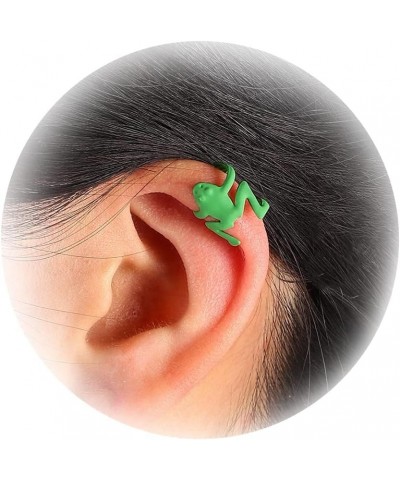 Frog Ear Cuffs Earrings for Women Frog Earrings Frog Clips on Earrings for Teen Girls Colorful Mushroom Earrings Animal Earri...