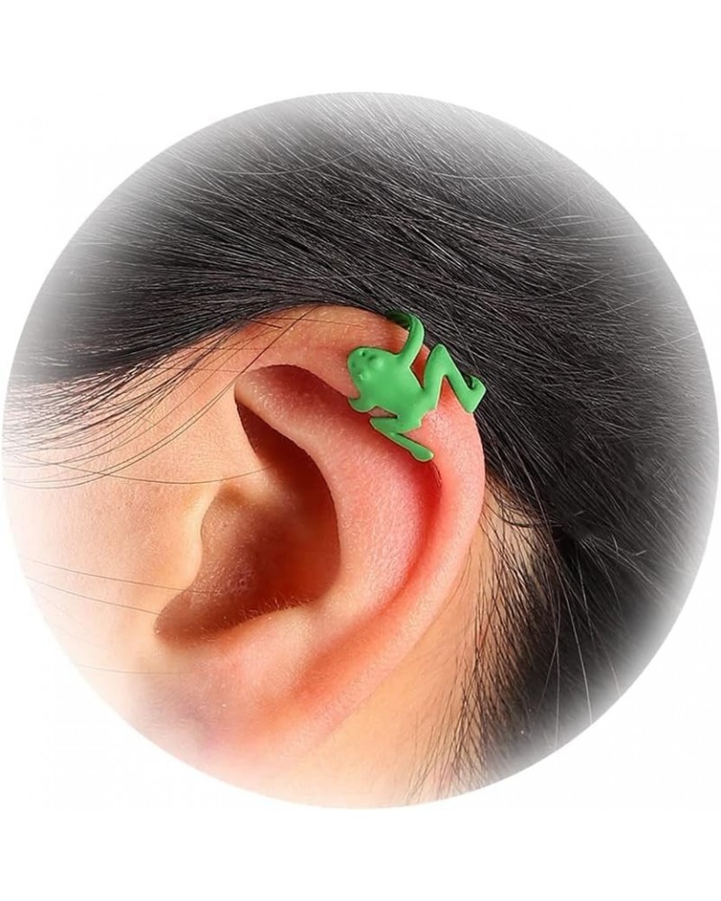 Frog Ear Cuffs Earrings for Women Frog Earrings Frog Clips on Earrings for Teen Girls Colorful Mushroom Earrings Animal Earri...