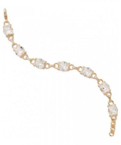 Essentials Eyelet Line Bracelet Crystal Bright Gold-Tone $19.05 Bracelets