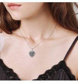 Sterling Silver Locket Necklace for Women Personalized Necklaces Heart Pendant Necklaces Custom Picture Necklace Jewelry Gift...