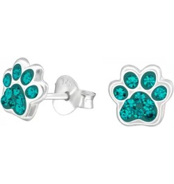 Hypoallergenic Sterling Silver Paw Print TINY Stud Earrings, Multiple Piercings, for Cartilage, Helix, 2nd Ear Piercing (Nick...