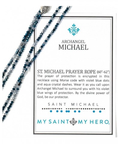 Archangel Michael Morse Code Prayer Rope Necklace $41.58 Necklaces