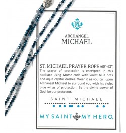 Archangel Michael Morse Code Prayer Rope Necklace $41.58 Necklaces