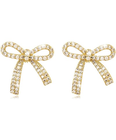 Bow Earrings for Women Rhinestone Prom Dangle Sparkly Crystal Chain Tassel Earring Stud Earrings Teardrop Jewelry Gift for He...