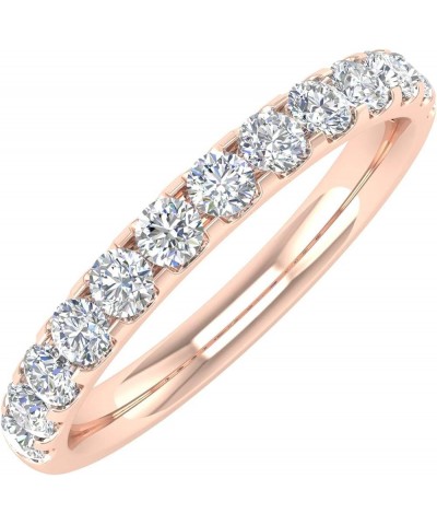 1/2 Carat Round Diamond Wedding Band Ring in 14K Gold - IGI Certified (I1-I2 Clarity) Rose Gold $207.00 Bracelets