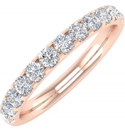 1/2 Carat Round Diamond Wedding Band Ring in 14K Gold - IGI Certified (I1-I2 Clarity) Rose Gold $207.00 Bracelets