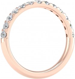 1/2 Carat Round Diamond Wedding Band Ring in 14K Gold - IGI Certified (I1-I2 Clarity) Rose Gold $207.00 Bracelets