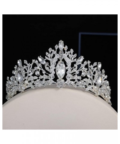 Baroque Queen Bride Crowns and Tiaras Black Crystal Vintage Crown Flower princess Wedding Bridal Headpiece TR24 Silver $18.40...