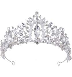 Baroque Queen Bride Crowns and Tiaras Black Crystal Vintage Crown Flower princess Wedding Bridal Headpiece TR24 Silver $18.40...