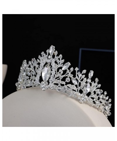 Baroque Queen Bride Crowns and Tiaras Black Crystal Vintage Crown Flower princess Wedding Bridal Headpiece TR24 Silver $18.40...