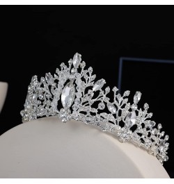 Baroque Queen Bride Crowns and Tiaras Black Crystal Vintage Crown Flower princess Wedding Bridal Headpiece TR24 Silver $18.40...