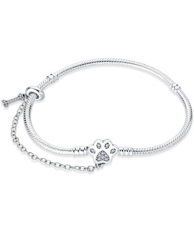 925 Sterling Silver Snake Chain Bracelet for Pandora European Bracelets Charms Bead PAB003 6.7in/17cm $13.10 Others