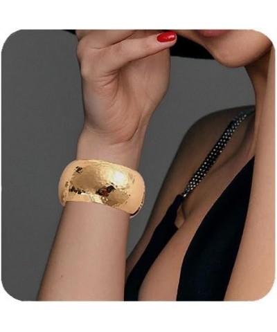 Gold Cuff Bangle Bracelet for Women Chunky Gold Cuff Bracelets Adjustable Wrist Bracelet Fashion Trendy Jewelry for Women D $...