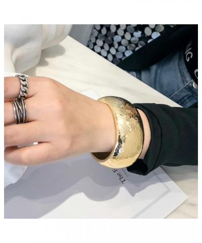 Gold Cuff Bangle Bracelet for Women Chunky Gold Cuff Bracelets Adjustable Wrist Bracelet Fashion Trendy Jewelry for Women D $...