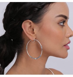 925 Sterling Silver Big Hoop Earrings | Lightweight Antique Bali Hoops | Two-Tone Oxidized Balinese Earrings for Women BIG Ba...