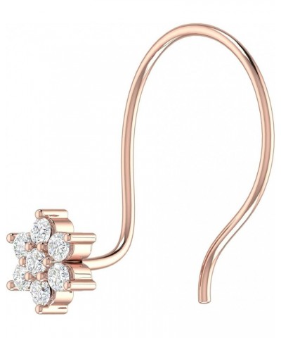 0.04 Carat Diamond Star Nose Pin Stud in 14K Gold - IGI Certified Rose Gold $40.85 Body Jewelry