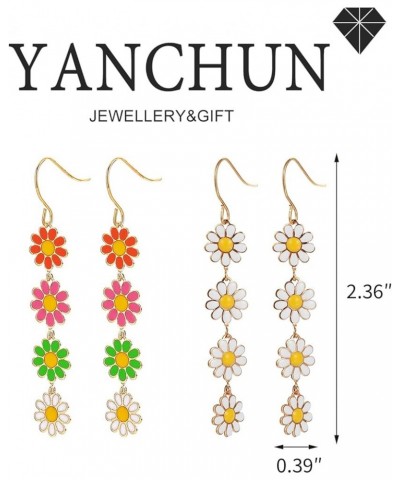 Sunflower Earrings for Woman Drop Dangle Sunflower Earrings Daisy Earrings Sunflower Jwerey for Girls Gifts For Teen Girls A:...