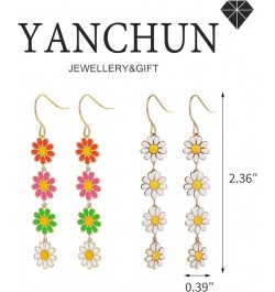 Sunflower Earrings for Woman Drop Dangle Sunflower Earrings Daisy Earrings Sunflower Jwerey for Girls Gifts For Teen Girls A:...