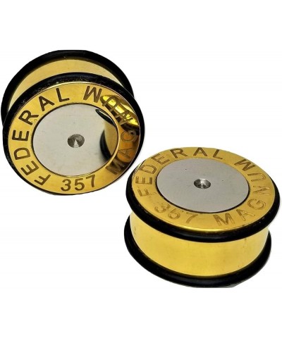 Magnum 357 Bullet Ear Plugs - Metal, Weighted Ear Gauges - 10 Sizes - Pair 7/8" (22mm) $11.77 Body Jewelry