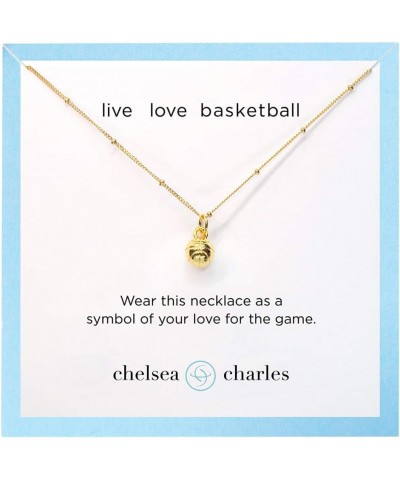 CC Sport Charm Necklaces Basketball Gold $23.60 Necklaces