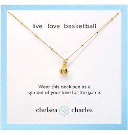 CC Sport Charm Necklaces Basketball Gold $23.60 Necklaces