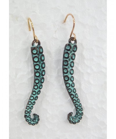 Patina Metal Octopus Earrings, Octopus legs Earrings, Tentacles Earrings, Octopus Tentacle Earrings $10.80 Earrings