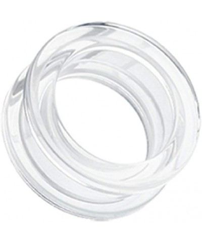 Basic Acrylic Screw-Fit Ear Gauge Tunnel Plug 10 GA (2.4mm), Clear $9.35 Body Jewelry