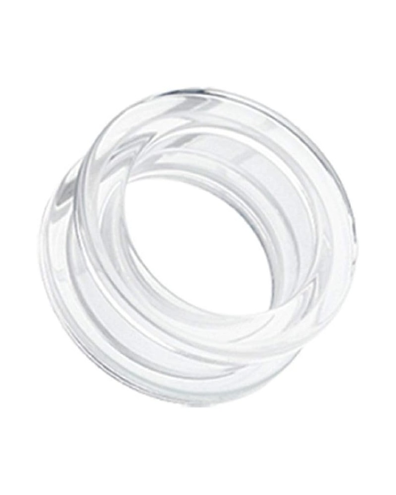 Basic Acrylic Screw-Fit Ear Gauge Tunnel Plug 10 GA (2.4mm), Clear $9.35 Body Jewelry