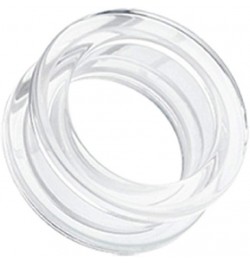 Basic Acrylic Screw-Fit Ear Gauge Tunnel Plug 10 GA (2.4mm), Clear $9.35 Body Jewelry