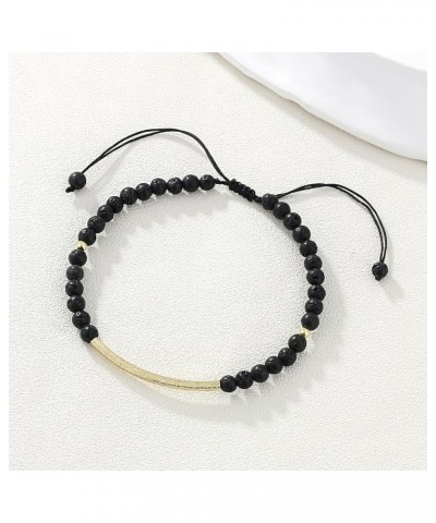 Friendship Bracelets Handmade Single Strand Gold Beaded Bar Bracelets Chic Bangle Black K $7.12 Bracelets