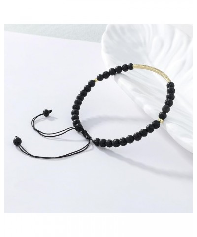 Friendship Bracelets Handmade Single Strand Gold Beaded Bar Bracelets Chic Bangle Black K $7.12 Bracelets