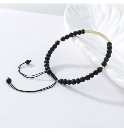 Friendship Bracelets Handmade Single Strand Gold Beaded Bar Bracelets Chic Bangle Black K $7.12 Bracelets