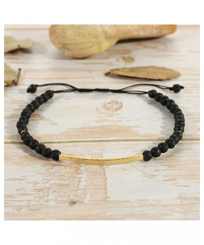 Friendship Bracelets Handmade Single Strand Gold Beaded Bar Bracelets Chic Bangle Black K $7.12 Bracelets