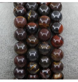 Gem Semi Precious Gemstones 8mm Round Beads Crystal Stretch Bracelet 7 Inch Unisex Red Iron Tiger $6.62 Bracelets