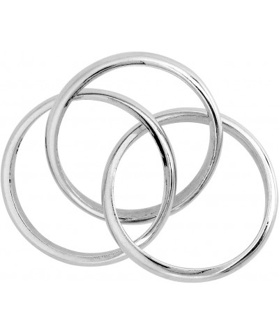 Sterling Silver Rolling Ring w/ 5 mm Domed Bands Handmade $24.48 Rings