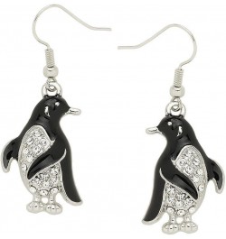 Penguin Fashionable Earrings - Enamel - Fish Hook - Sparkling Crystal - Unique Gift and Souvenir $8.54 Earrings