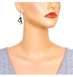 Penguin Fashionable Earrings - Enamel - Fish Hook - Sparkling Crystal - Unique Gift and Souvenir $8.54 Earrings