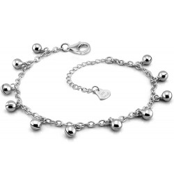 Delicate Women 925 Sterling Silver Ankle Bracelets For Girls Cute Bell Chain Beach Anklet Bracelet Boho Adjustable Size Ankle...