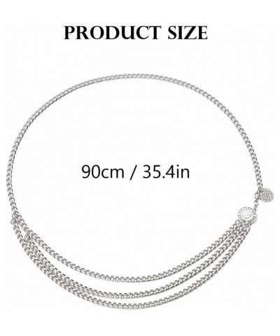 Layered Waist Belt Chain Silver Metal Belly Chain Dress Belt Long Tassel Body Chains Jewelry Accessories for Women and Girls ...