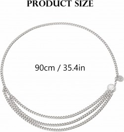 Layered Waist Belt Chain Silver Metal Belly Chain Dress Belt Long Tassel Body Chains Jewelry Accessories for Women and Girls ...