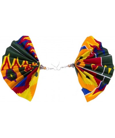 African Fabric Ankara Fan Shape Earring for Women Ankara Ethnic Handmade Jewelry WYA081 color2 $7.54 Earrings