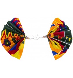 African Fabric Ankara Fan Shape Earring for Women Ankara Ethnic Handmade Jewelry WYA081 color2 $7.54 Earrings