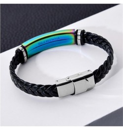 4 Packs Personalized Medical Alert Bracelets for Women Men,Braided Leather Custom Medical ID Bracelets,Free Engraving Sport E...