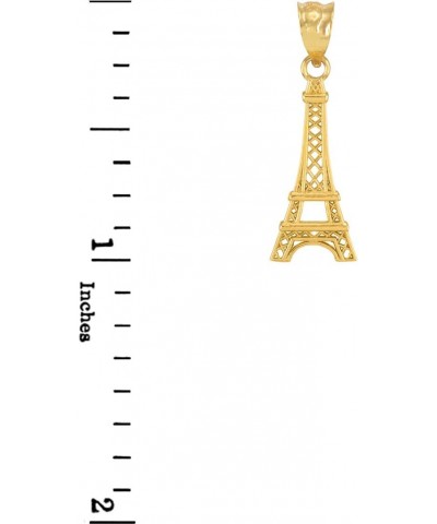 10K Yellow Gold Paris Eiffel Tower Travel Charm Pendant $36.71 Pendants