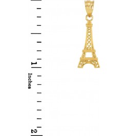 10K Yellow Gold Paris Eiffel Tower Travel Charm Pendant $36.71 Pendants